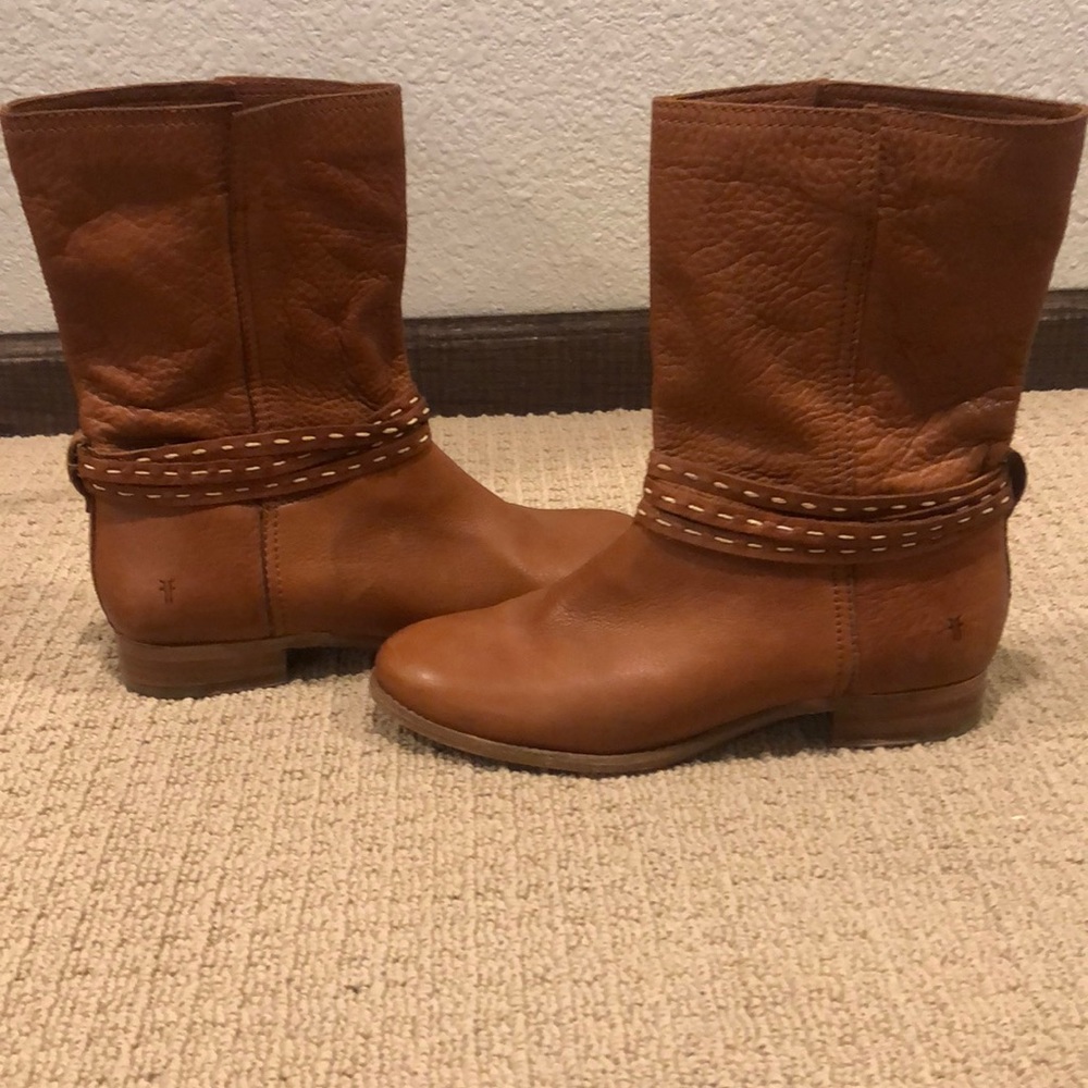 Frye Cara Pickstitch Mid Boot